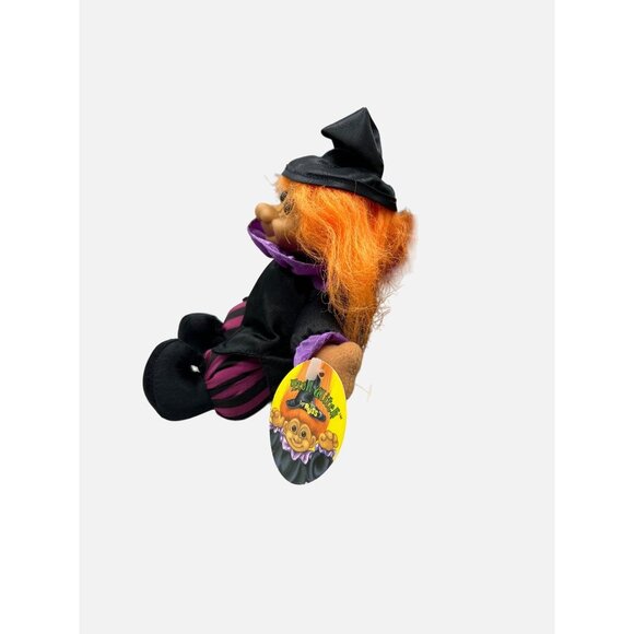 Russ Troll Witch Softie 7" Doll #3857 Orange Hair Halloween Original Tag - Picture 3 of 7